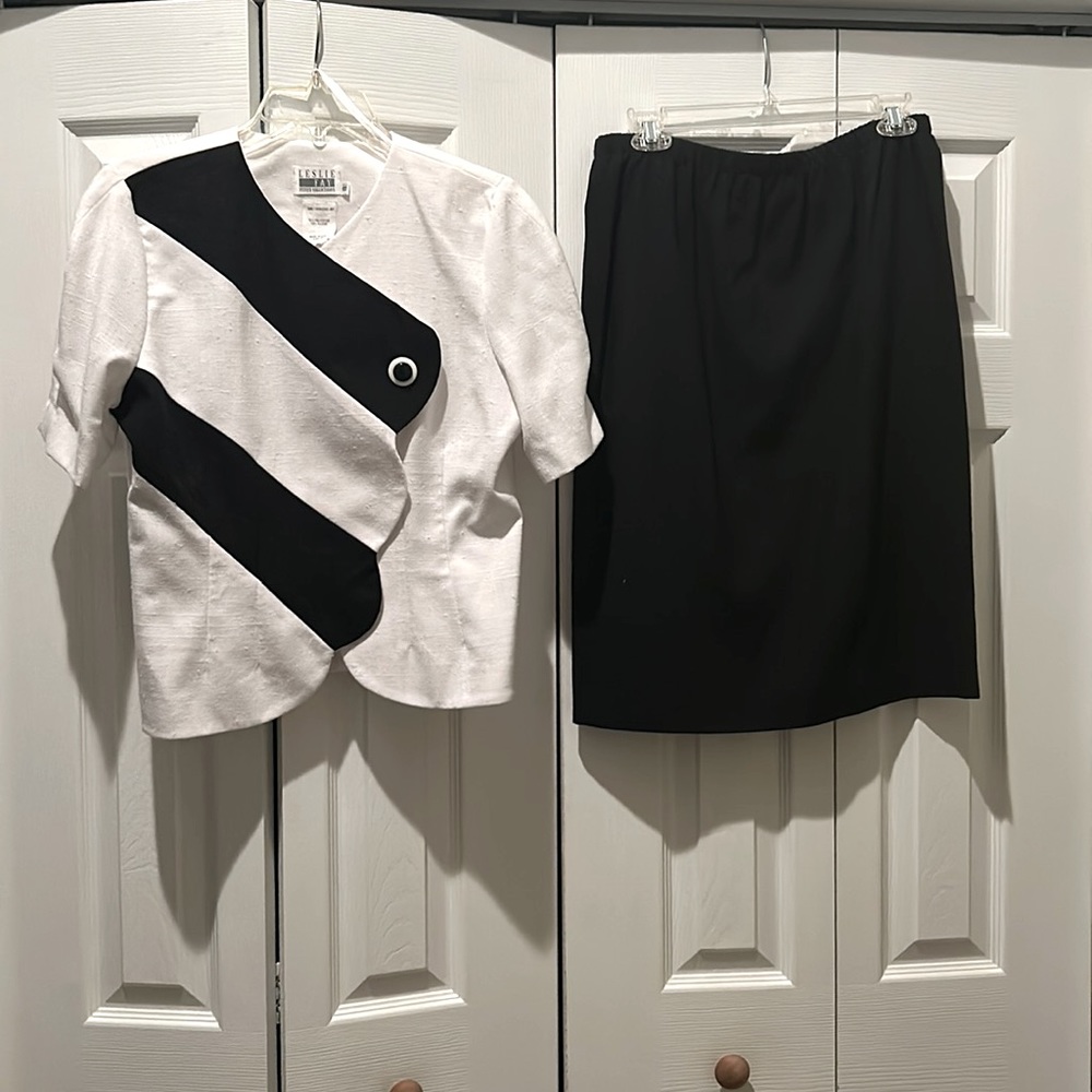 2 piece blazer and skirt set